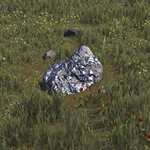 Scattered High Quality Metal Ore Rock