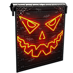 Neon Pumpkin Garage Door