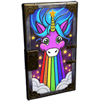 Rainbow Pony Metal Door