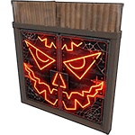 Neon Pumpkin Metal Double Door