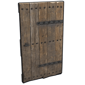 Riveted Wooden Door