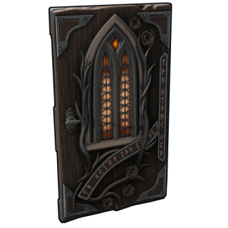 Gothic Veil Wooden Door